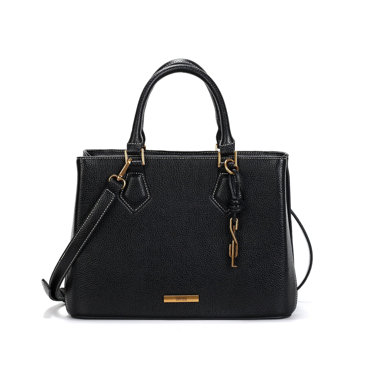 Bolsa tote estrturada floater preta alça dupla