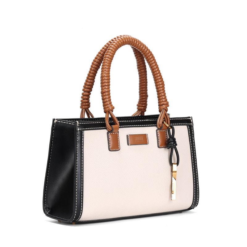 Bolsa Tote Estruturada Floater Off White Pesponto